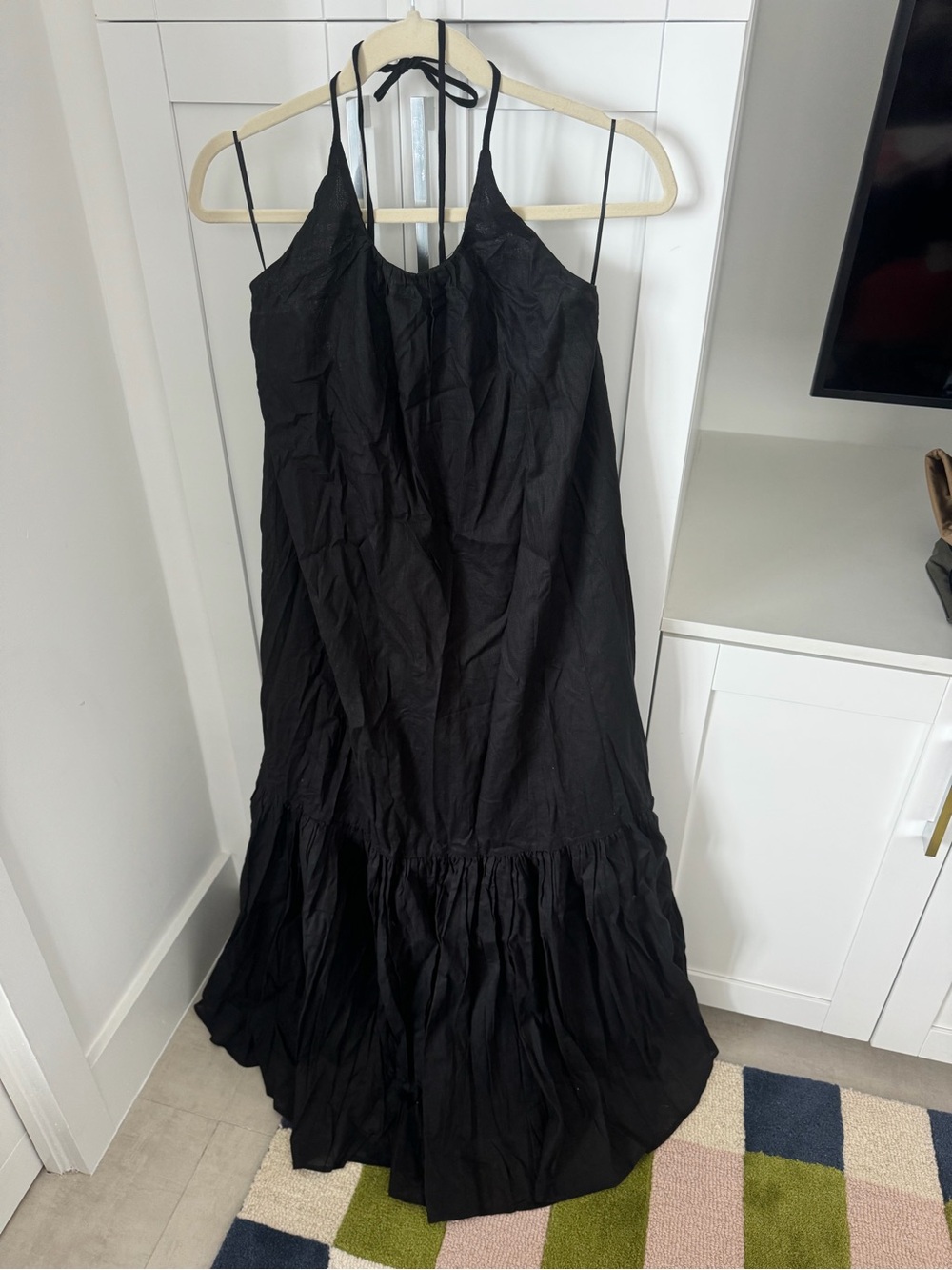 NWT DISSH Black Maxi Halter Dress